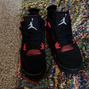 Jordan Black and Red Sneakers